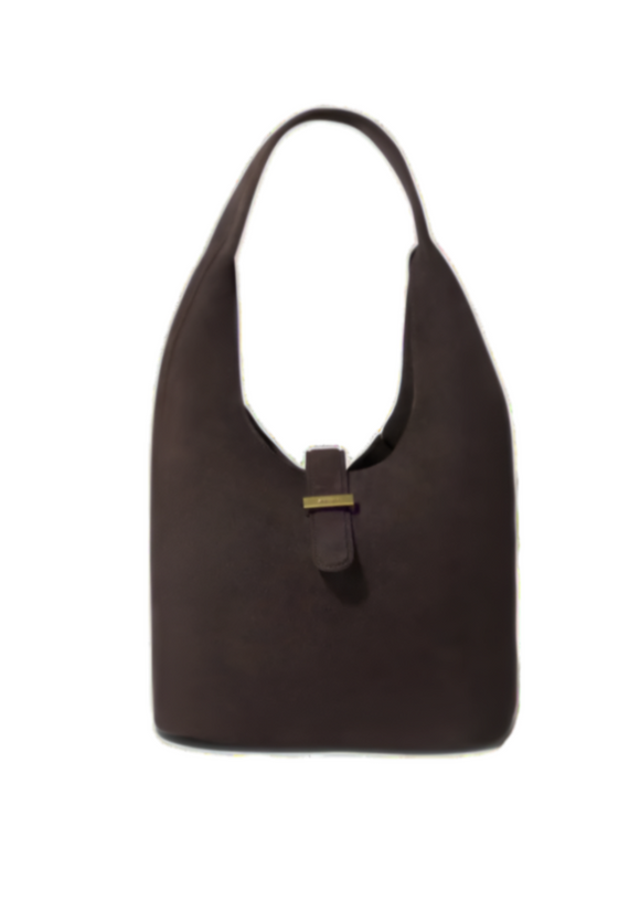SIMKHAI - Khai Suede Hobo in Cacao