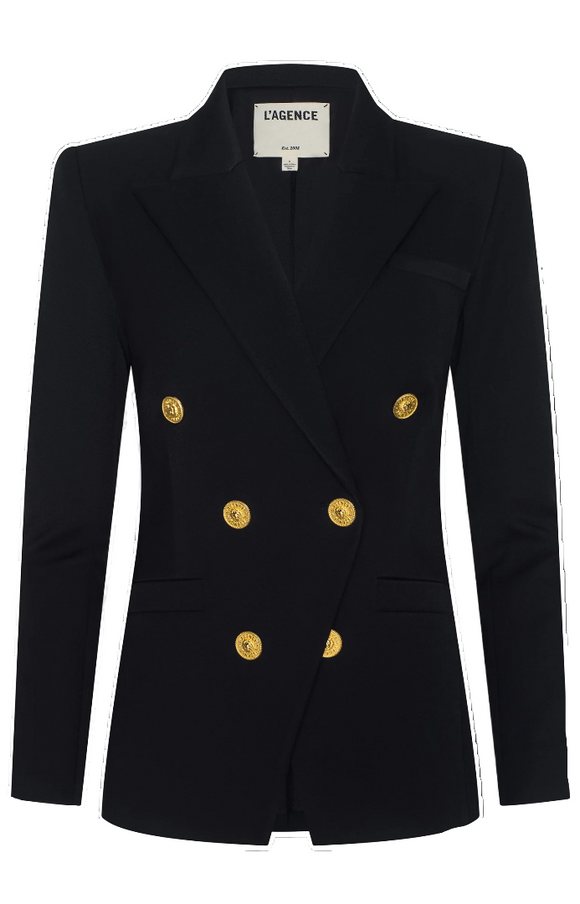 L'AGENCE - Kyomi Double Breasted Blazer in Black