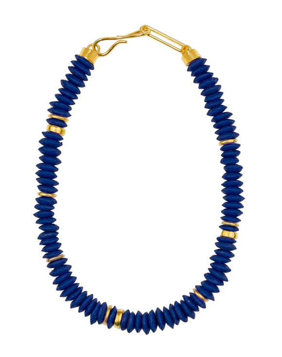 Lizzie Fortunato - Laguna Necklace in Dark Electric Blue