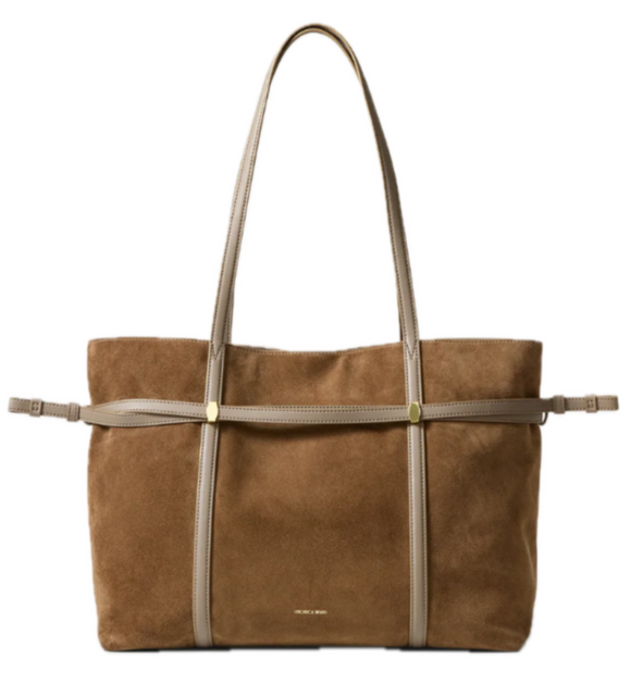 Veronica Beard - Suede Lasso Bag in Bark