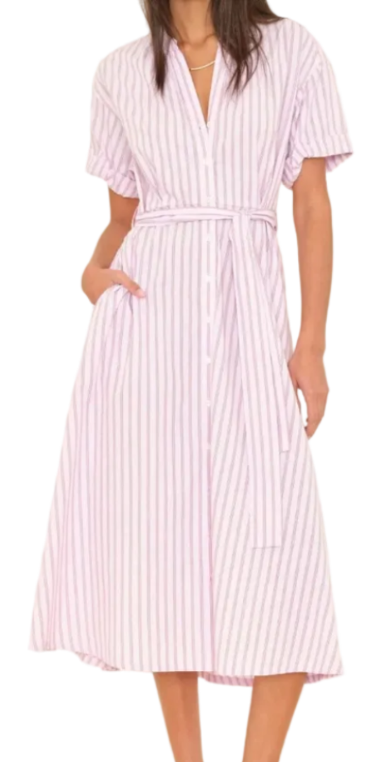 Xirena - Liora Dress in Blush Cherry Stripe  one.