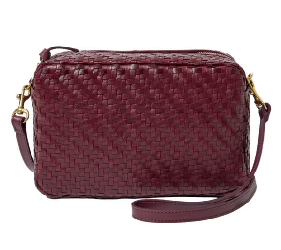 Clare V. - Marisol Bag in Cassis Woven Zig Zag