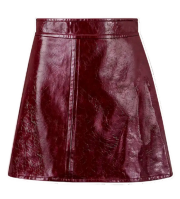 Hunter Bell - Meeghan Mini Skirt in Oxblood