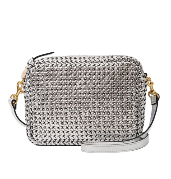 Clare V. - Midi Sac in Silver Woven Etoile