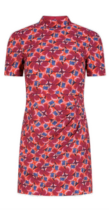 Saloni - Draped Min Dress in Quail Magenta