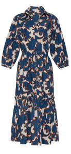 Cara Cara - Hutton Dress in Mystic Flora Blue