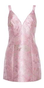 Cara Cara - Naples Mini Dress in Floral Matelasse Pink