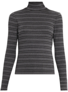Veronica Beard - Nate Top in Heather Grey/Black Lurex