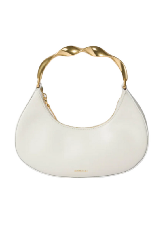 SIMKHAI - Nixi Twist Handle Bag in Ivory