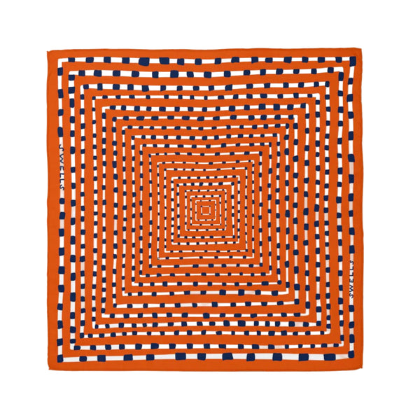 Swells - Orange + Navy Scarf