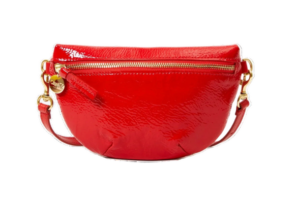 Clare V. - Petite Fanny in Super Red Pucker Patent