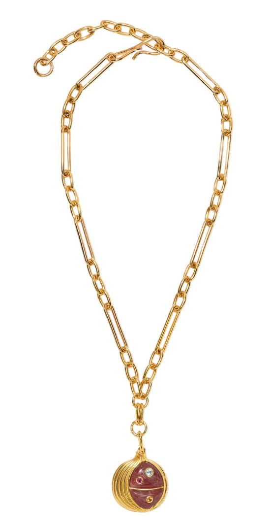 Lizzie Fortunato - Pomegranate Pendant Necklace in Multi