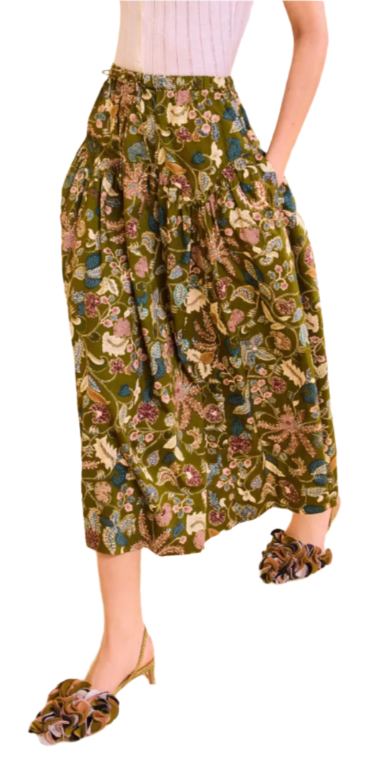 Ulla Johnson - Rosen Tie Waist Skirt in Lichen