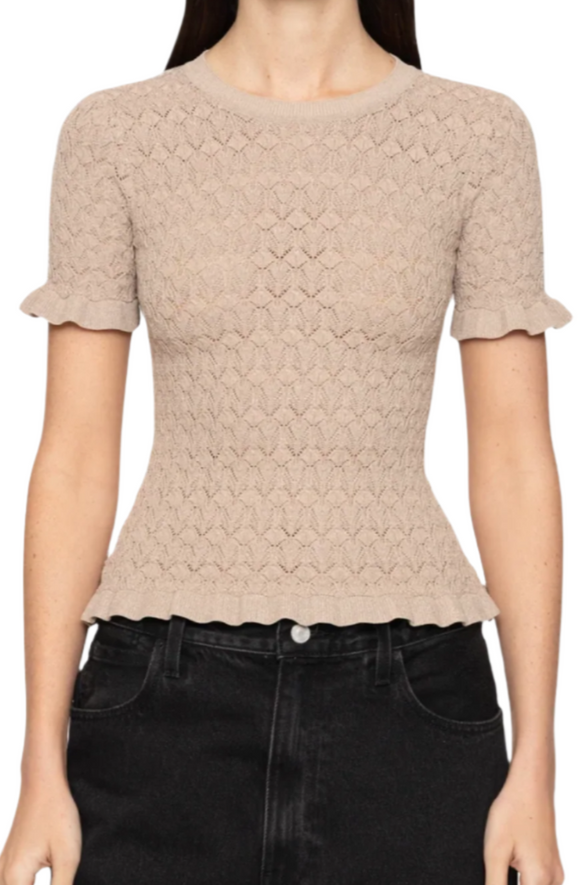 Sea - Ruby Knit Tee in Champagne