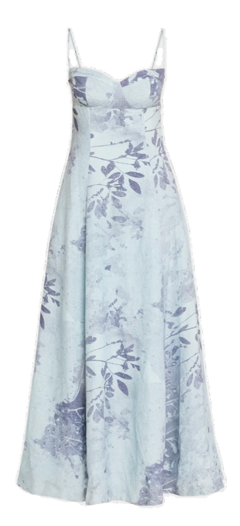 SIMKHAI - Rudie Bustier Maxi Dress in Sky Floral