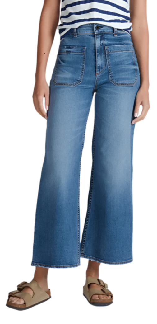 ASKK NY - Cropped Sailor Jean in Clean Venice
