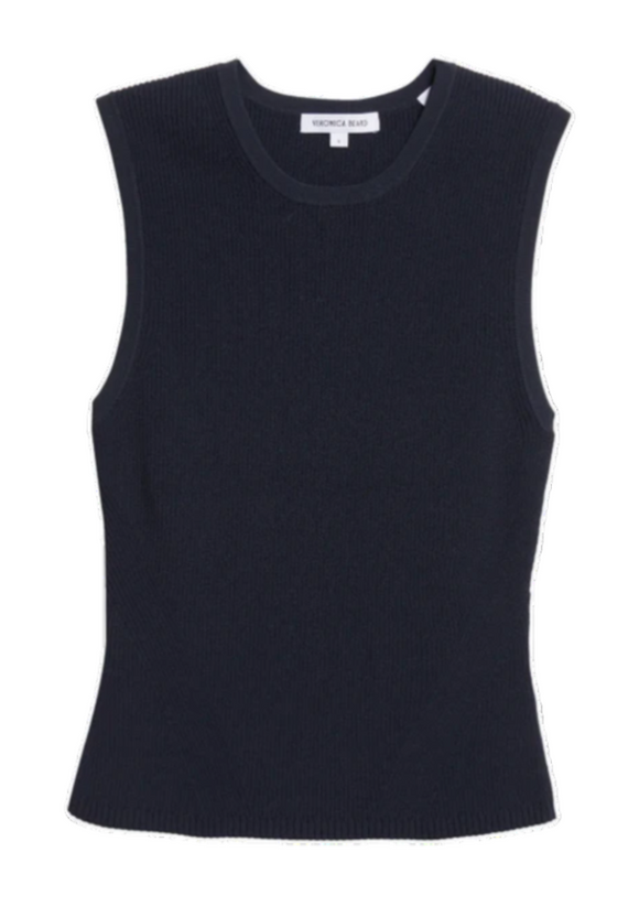 Veronica Beard - Crewneck Sid Sleeveless Pullover in Navy