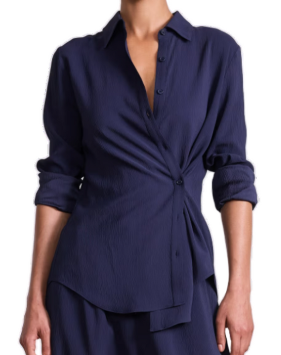 Apiece Apart - Sodi Wrap Button up in Midnight
