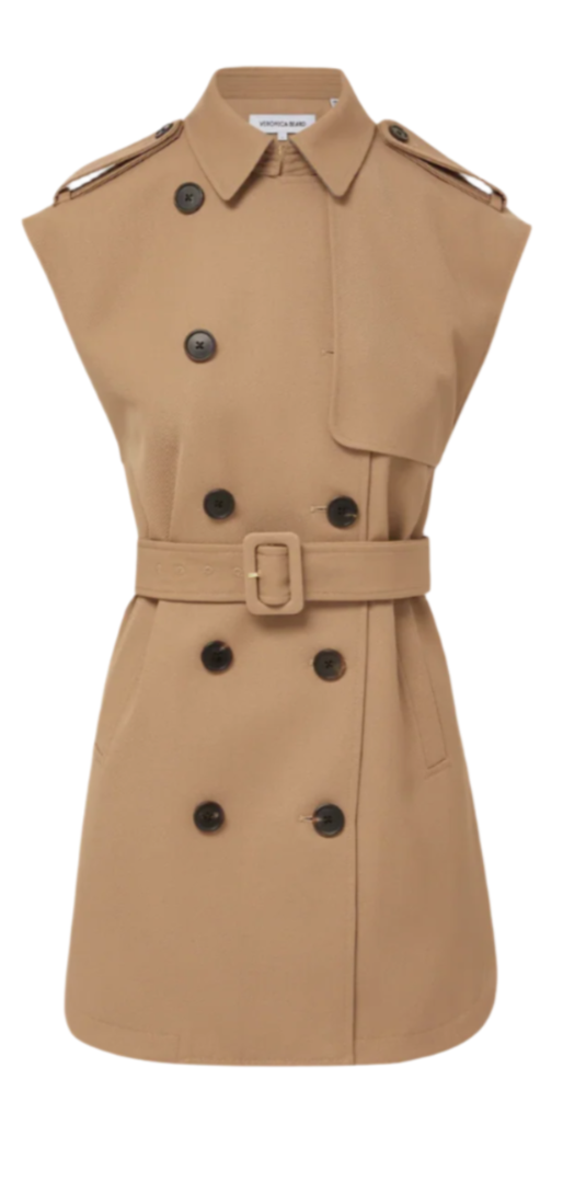 Veronica Beard - Willmott Trench Vest in Hazelnut