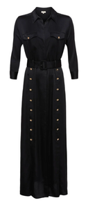 L'AGENCE - Uriah Shirt Dress in Black