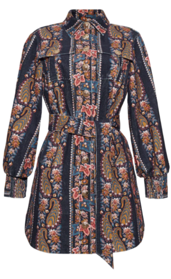Cara Cara - Villena Dress in Paisley Trail Black