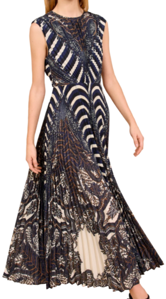 Ulla Johnson - Violeta Pleated Midi Dress in Eclipse