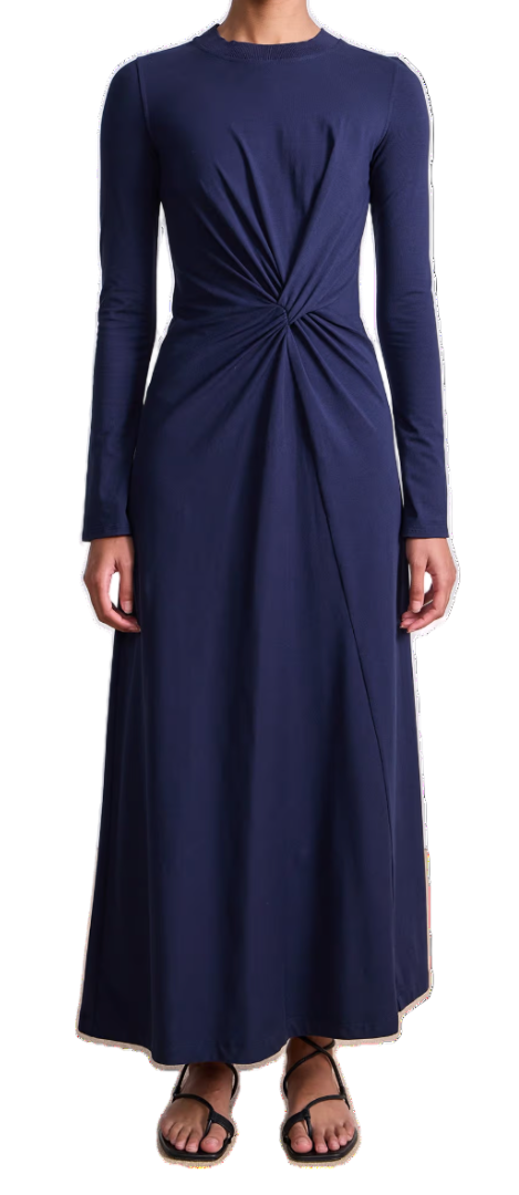 Apiece Apart - Long Sleeve Volta Dress in Navy