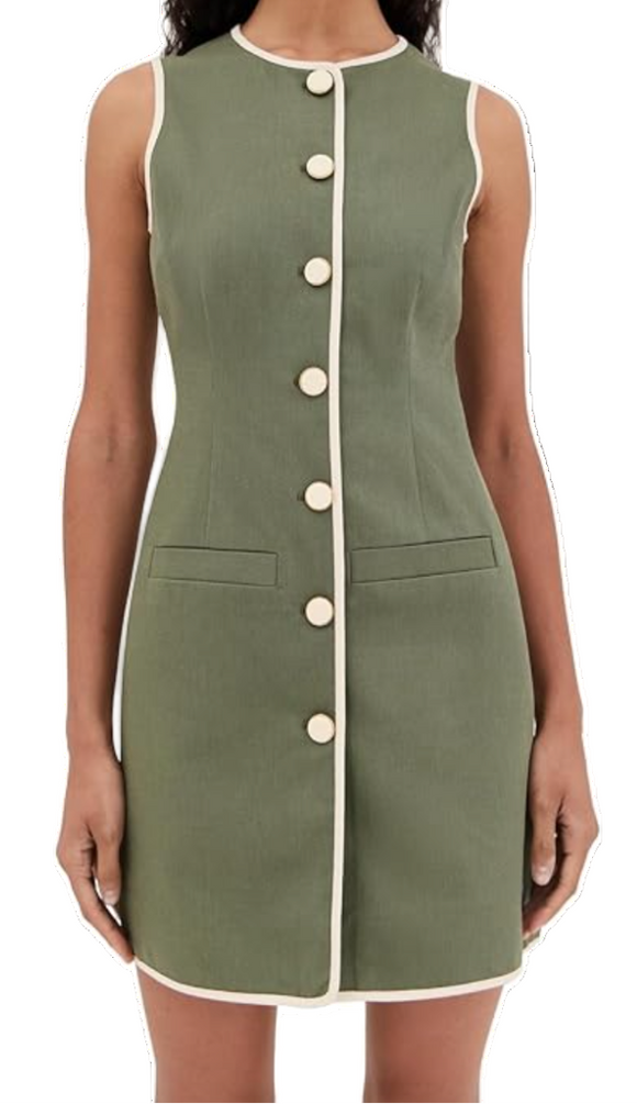 Veronica Beard - Whistler Dress in Stone Army