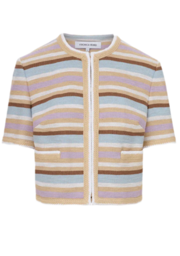 Veronica Beard - Wyatt Jacket in Stone Khaki Multi