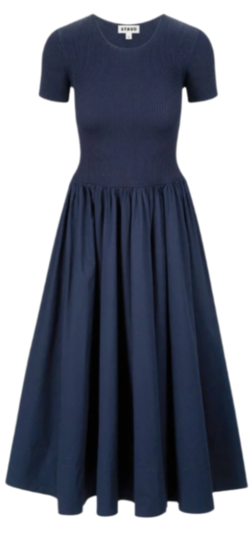 STAUD - Ysabel Dress in Navy