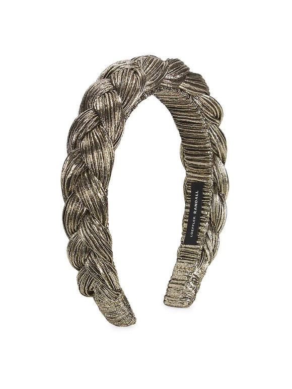 Loeffler Randall - Lilac Braided Headband in Dark Gold