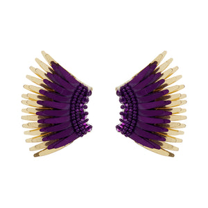 Mignonne Gavigan - Mini Madeline Earrings in Purple/Gold