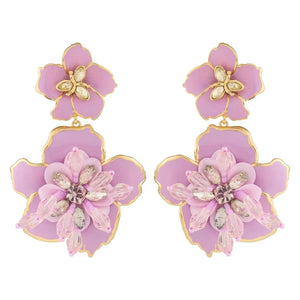 Mignonne Gavigan - Lorenza Floral Earrings in Lilac