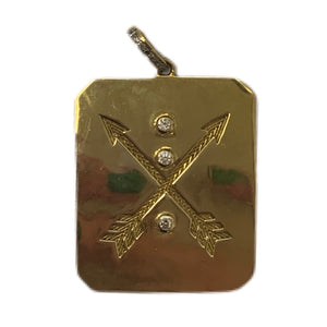 The Woods - Gold Pendant with Arrows