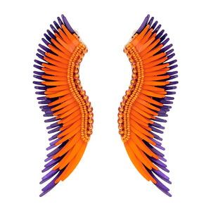 Mignonne Gavigan - Madeline Earring in Clemson Orange/Purple